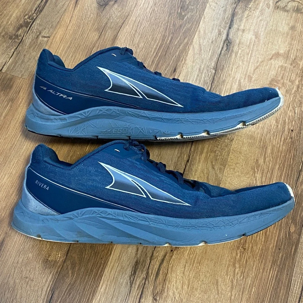 Altra Rivera Mens Running Shoes Navy Blue AL0A4VQL408 Size 10 Zero Drop Sneakers
